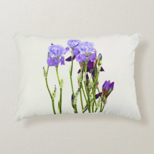 Cojín Decorativo Grupo de Lirios de Lavanda y Capullos