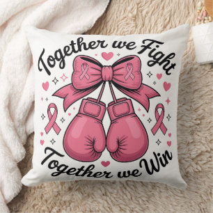 Cojín Decorativo Guantes de Boxeo con Cinta Rosa Concienciación sob