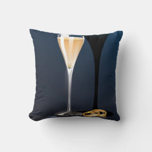 Cojín Decorativo Guardar el cristal de fecha y los anillos dorados