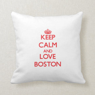 Cojín Decorativo Guarde la calma y ame Boston