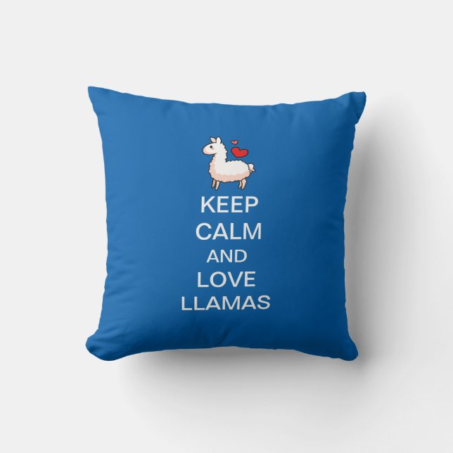 Cojín Decorativo Guarde la calma y ame las llamas (Anverso)