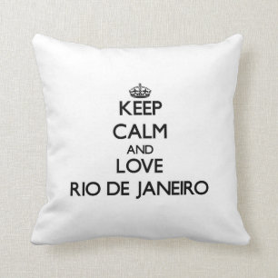 Cojín Decorativo Guarde la calma y ame Río de Janeiro