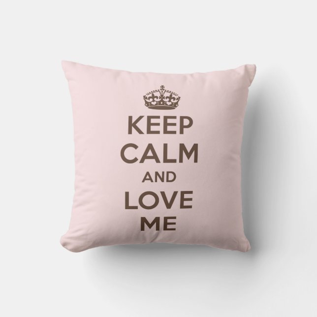 Cojín Decorativo Guarde la calma y ámeme (Anverso)