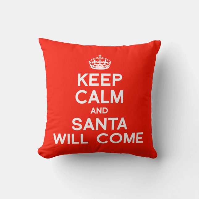 COJÍN DECORATIVO GUARDE LA CALMA Y SANTA VENDRÁ - .PNG (Anverso)