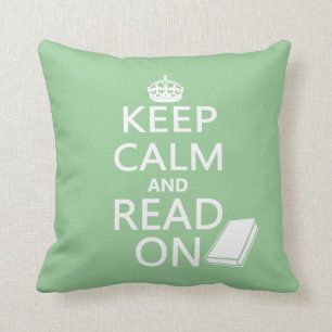 Cojín Decorativo Guarde la calma y siga leyendo