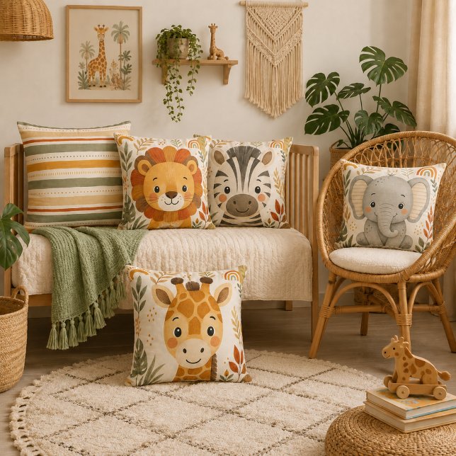 Cojín Decorativo Guardería de rayas Boho Safari (Subido por el creador)