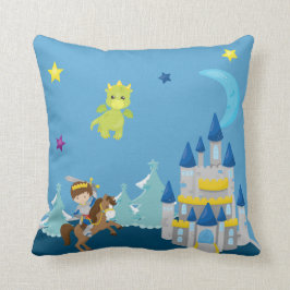 Cojín Decorativo Guardería medieval Knight Dragons personalizada
