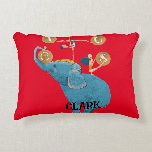 Cojín Decorativo Guardería temática del circo infantil (Anverso)