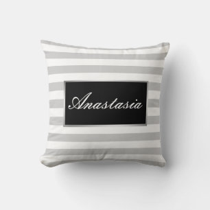 Cojín Decorativo Guay, Amazing, Silver Stripes con tu nombre
