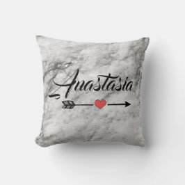 Cojín Decorativo Guay, asombroso, mármol plateado con tu nombre