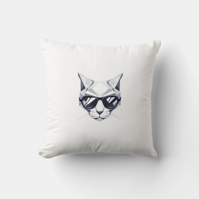 Cojín decorativo Guay Cat con gafas de sol (Anverso)