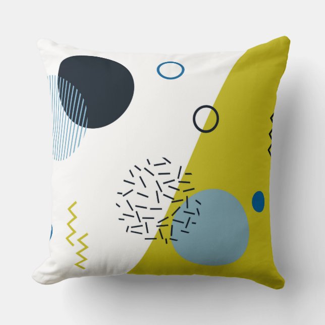 Cojín Decorativo Guay, de moda, moderno, geométrico azulverde de (Anverso)