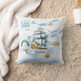 Cojín Decorativo Guay Dude Ship in the Ocean Personalizable