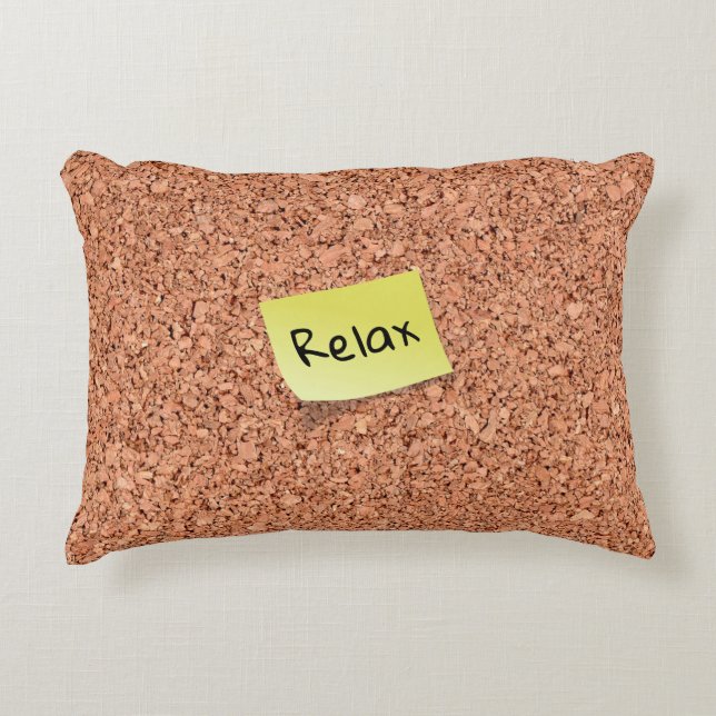 Cojín Decorativo GUAY FUNNY Cork Board con textos de Personalizable (Anverso)