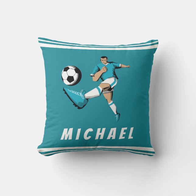 Cojín Decorativo Guay Graphics de jugador de fútbol personalizado a (Anverso)