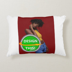 Cojín Decorativo ¡Guay! Personalizar de poliéster de 12" x 16"