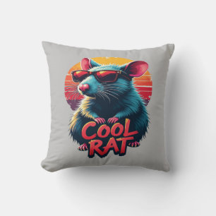 Cojín Decorativo Guay Rat con gafas de sol Diseño Retro Sunset