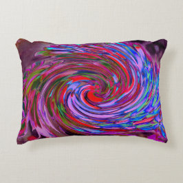 Cojín Decorativo Guay Red, Blue and Pink Abstract Floral Swirl