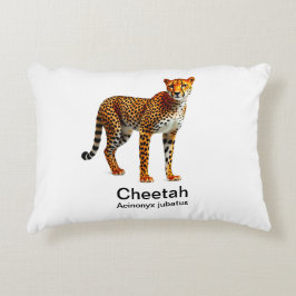 Cojín Decorativo guepardo con fondo blanco