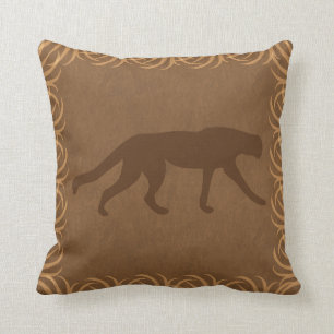 Cojín Decorativo Guepardo del tema del safari - silueta de Jaguar