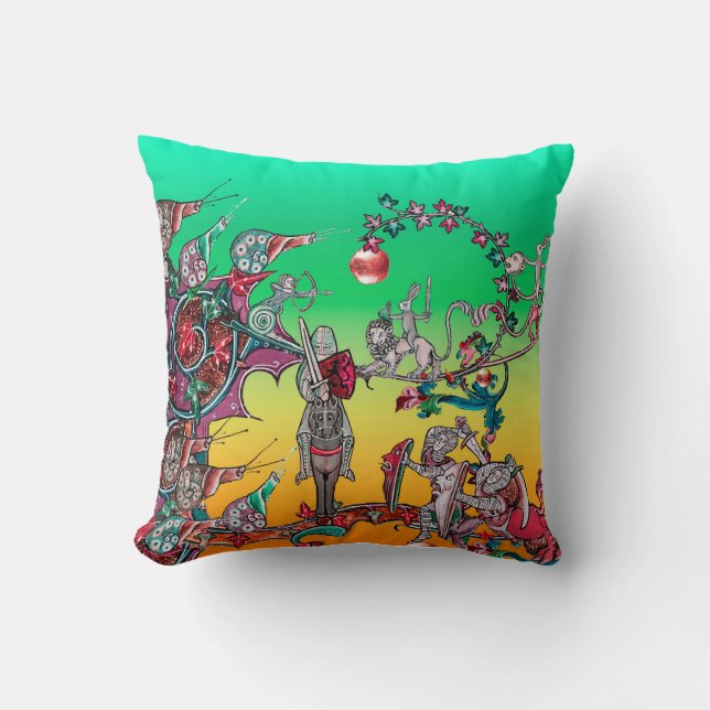 COJÍN DECORATIVO GUERRA BESTIARIA MEDIEVAL, COLCHAS, FRANCOS GIGANT (Anverso)