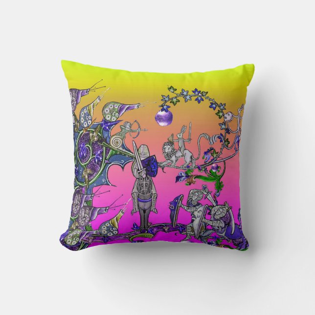 COJÍN DECORATIVO GUERRA BESTIARIA MEDIEVAL, COLCHAS, SILLONES GIGAN (Anverso)