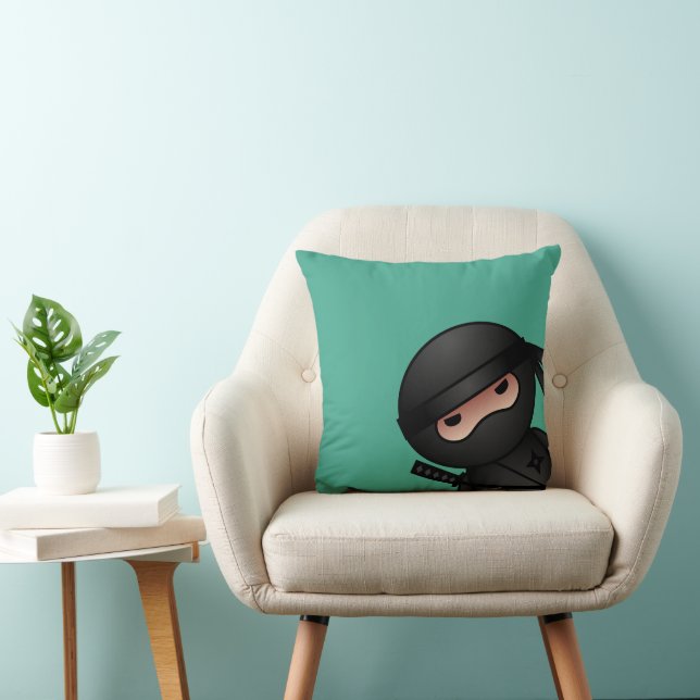 Cojín Decorativo Guerrero de Ninja en verde (Silla)