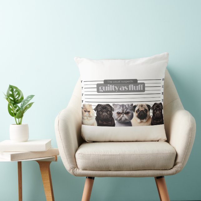 Cojín Decorativo Guilty as Fluff – The Usual Suspects Pillow Design (Silla)