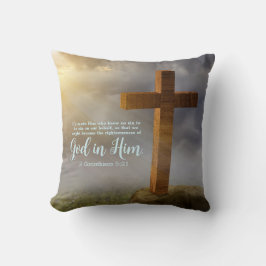 Cojín Decorativo Guión cruzado de madera doble lado