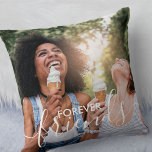 Cojín Decorativo Guión de Forever Friends Overlay 2 Photo<br><div class="desc">almohada fotográfica personalizada de los mejores amigos con un texto superpuesto elegante. La plantilla de fotos está configurada para que añadas tus propias imágenes - una de la parte delantera y otra de la parte posterior. El frente también tiene el texto superpuesto que dice "amigos para siempre" en escritura con...</div>