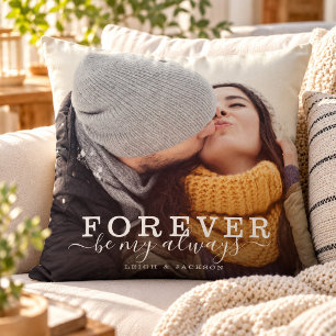 Cojín Decorativo Guión de foto de pareja de amor siempre mío para s