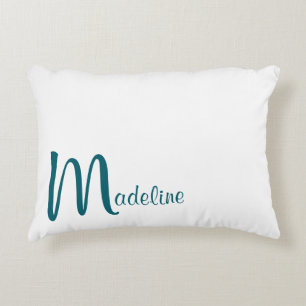 Cojín Decorativo Guión de nombre de monograma negrita