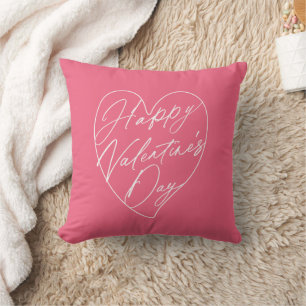 Cojín Decorativo Guión el día de San Valentín en diseño de corazón