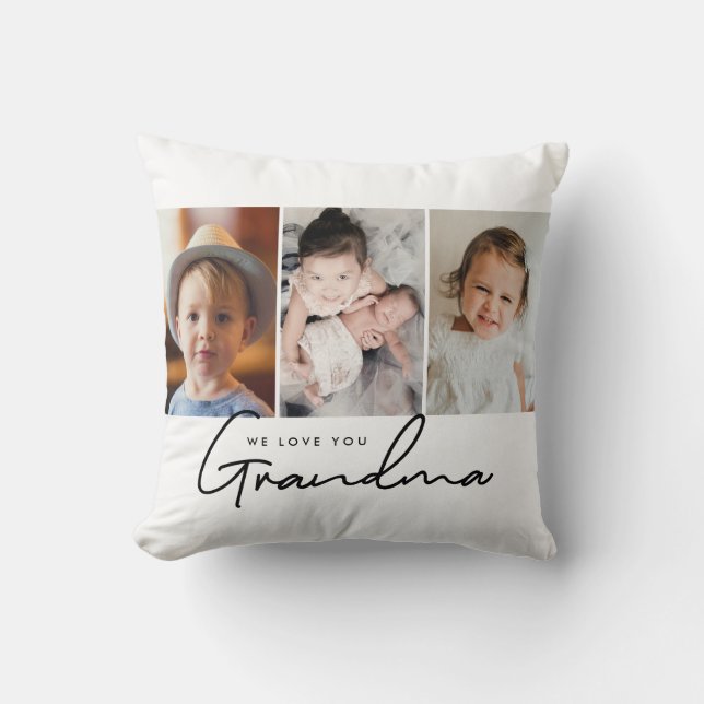 Cojín Decorativo Guión moderno Te queremos fotos de Personalizados  (Anverso)