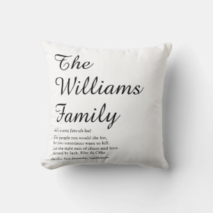 Cojín Decorativo Guión personalizado Definición de tu familia