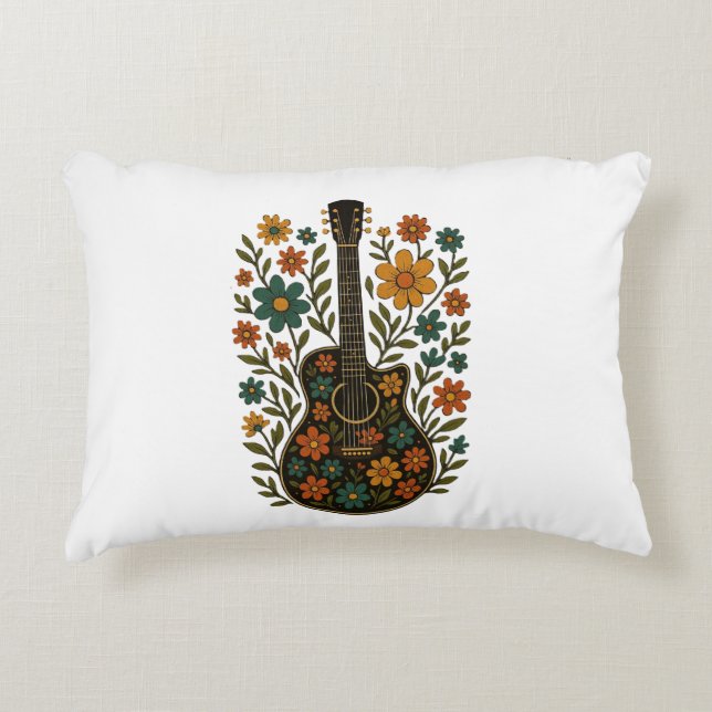 Cojín Decorativo Guitar & Bloom Designs (Anverso)