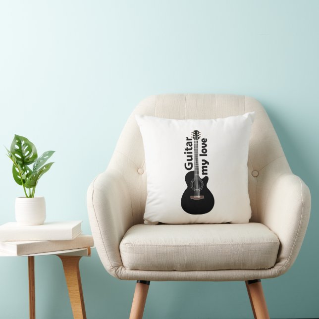 Cojín Decorativo Guitar Mi Amor Guitar (Silla)