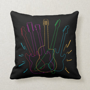 Cojín Decorativo Guitarista Acústico de la Guitarra Eléctrica de 