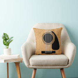 Cojín Decorativo Guitarra Acústica De Madera Avanzada