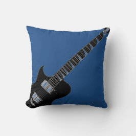 Cojín Decorativo Guitarra Eléctrica Azul Black Pop Art