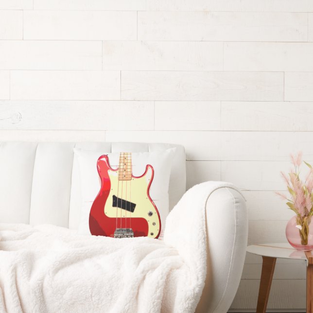 Cojín Decorativo Guitarra eléctrica en rojo (Sofá)