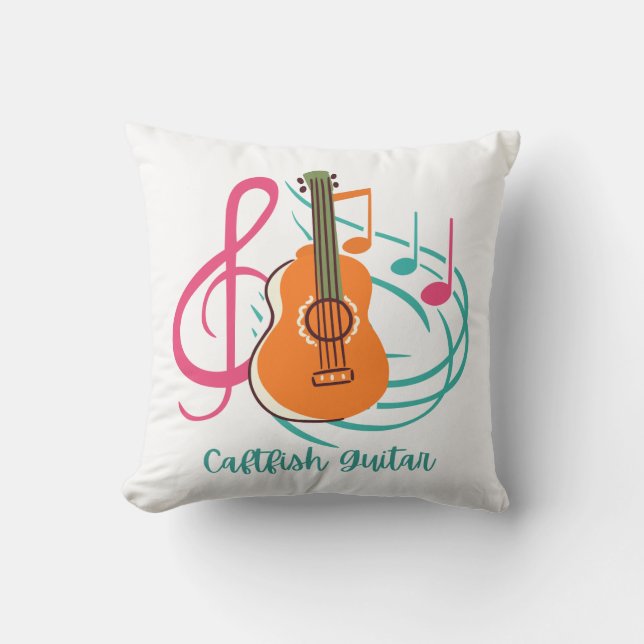 Cojín Decorativo Guitarra musical (Anverso)