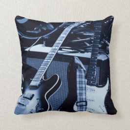 Cojín Decorativo Guitarras azules