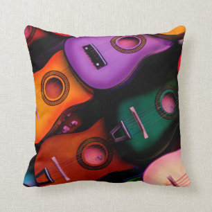 Cojín Decorativo Guitarras coloridas