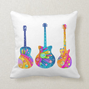 COJÍN DECORATIVO - GUITARRAS DEL ARTE POP