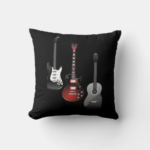 Cojín Decorativo Guitarras Eléctricas Geniales para Amantes de la M