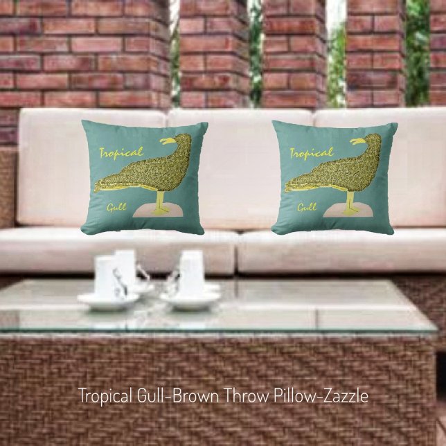 Cojín Decorativo Gull-Brown Tropical (Subido por el creador)