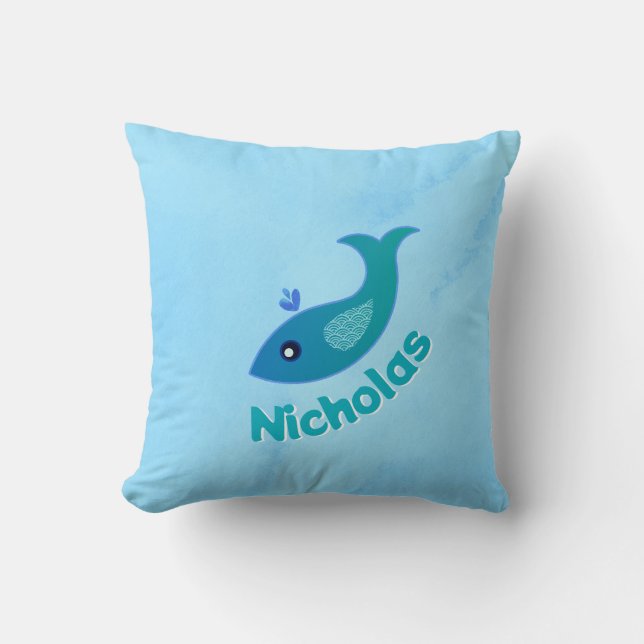 Cojín decorativo "Gulp, Gulp" personalizado (Anverso)