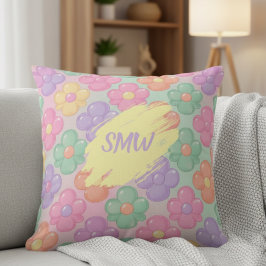Cojín Decorativo Gummy Candy Floral Personalized Throw Pillow