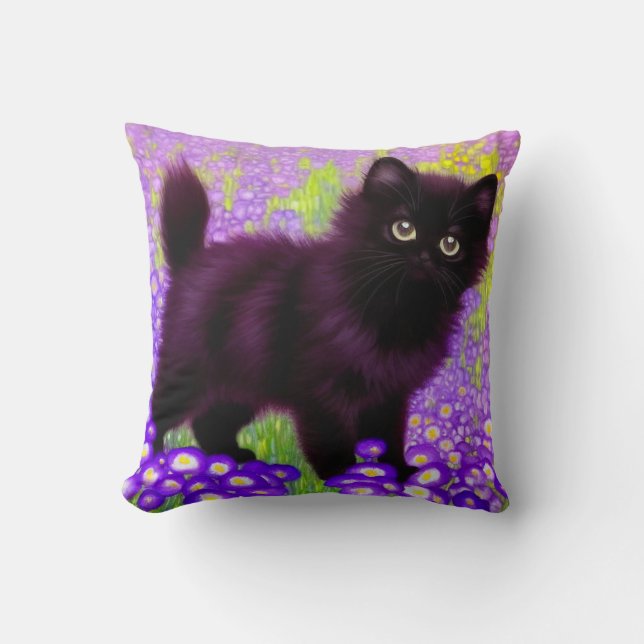 Cojín Decorativo Gustav Klimt Black Kitten (Anverso)